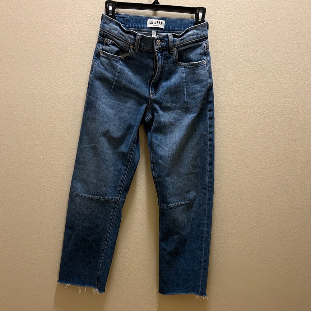 Le Jean Women's Dark Blue Cropped Ankle Jeans